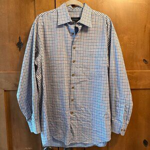 Scott Barber 100% Cotton Button-down Long-Sleeve Dress Shirt Mens L